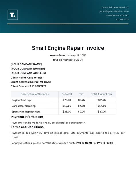 Image result for Small Engine Repair Printable