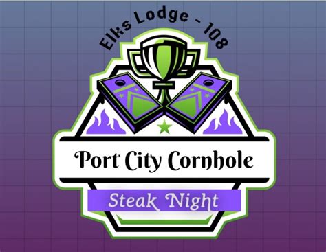 Steak Night/Cornhole social - Elks Lodge, Elks Lodge, Mobile, 15 August ...