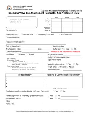 Fillable Online pmh health wa gov Appendix 1 Assessment Templates ...