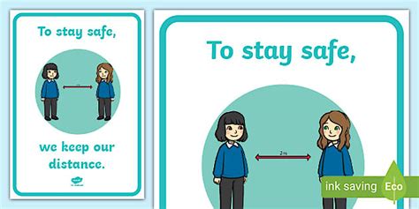 Keep Safe Keep Your Distance Display Poster