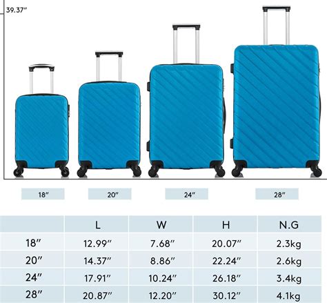 Buy yotefe 4 Piece Luggage Set Carry on Luggage with Spinner Wheels ...