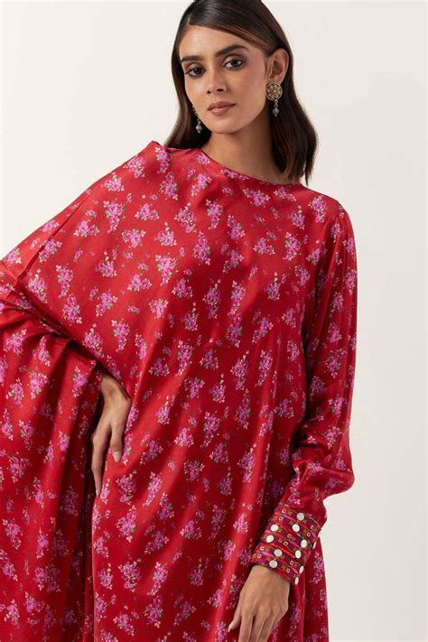 Surkh Laal Floral One Sleeve Dress – Punit Balana