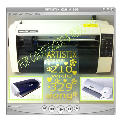 Buy 2 X Artistix carrier sheets for Graphtec Craft Robo CC100, CC200 ...