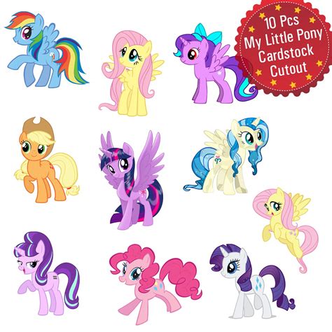 Buy Party Propz My Little Pony Cardstock Cutout (Set of 10)/My Little ...
