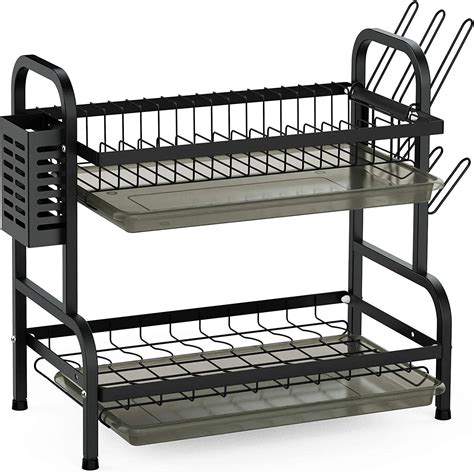 Rebrilliant Swedecor Dish Drying Rack For Kitchen - 2 Tier Rust ...