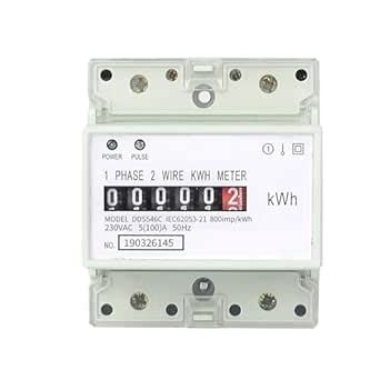 AC 220V 100A Two-Wire Single Phase Electric Energy Meter, kWh ...
