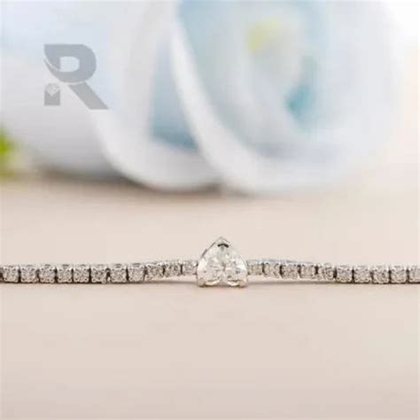 Diamond Necklace Set - Heart And Round Shaped Diamond Tennis Necklace ...