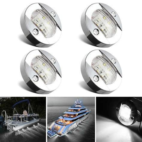 4X White Round 3 Marine Boat LED Stern Transom India | Ubuy