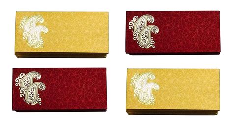 Krisah® Pack of 50 Red & 50 Gold Sagan/Cash/Gift Paper Envelopes ...