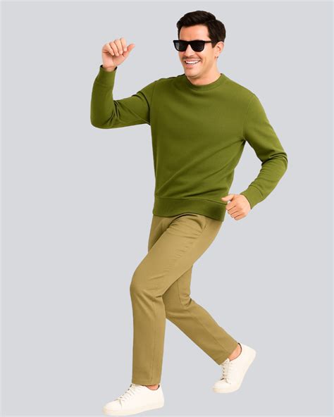 Plain Supreme Olive Green Sweatshirt – Tru Festivo