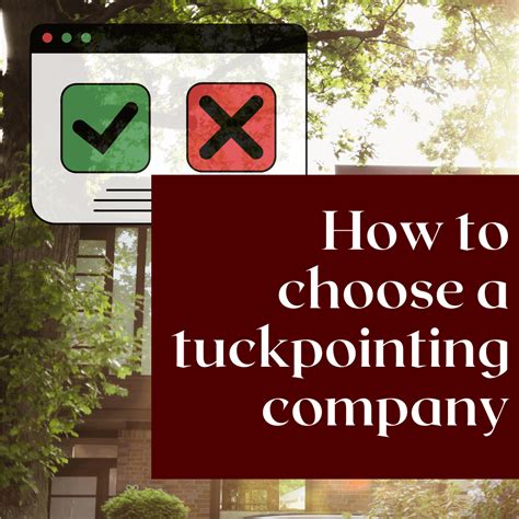 How to choose a tuckpointing company - Federation Tuckpointing