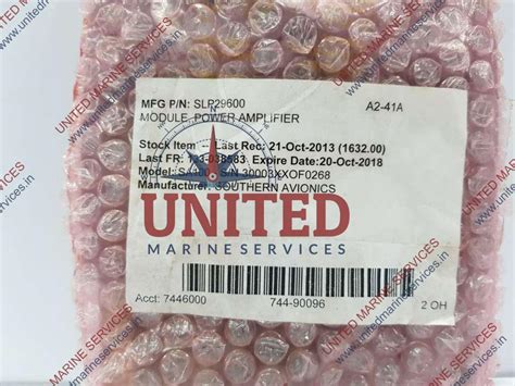 SOUTHERN AVIONICS SWITCHING POWER AMPLIFIER SRP29600 MODULE REV.D ...