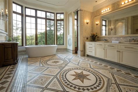 16+ Stunning Mosaic Floor Tile Ideas for Bathrooms