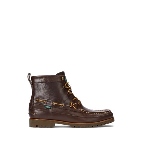Ranger Mid Leather Boot for Men | Ralph Lauren® IN