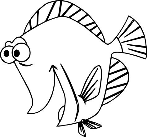 Bubbles Finding Nemo Coloring Page