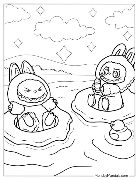 Labubu Coloring Pages Summer