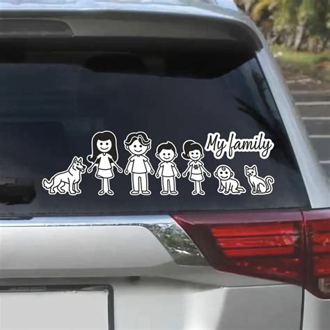 Buy LYOMAN® Family Stickers Car Sticker Exterior Stick Family Sticker ...