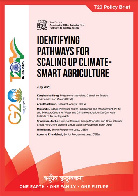 Pathways for Scaling Up Climate-Smart Agriculture | G20 Report