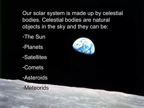 Celestial bodies in the Solar System: the Sun, planets, satellites ...