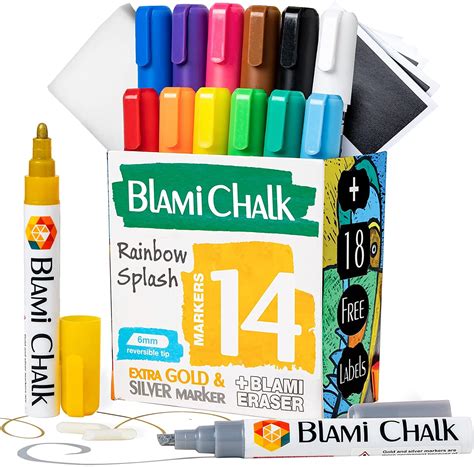 Blami 14 Ink Pens Chalkboard Label Pack - Washable India | Ubuy