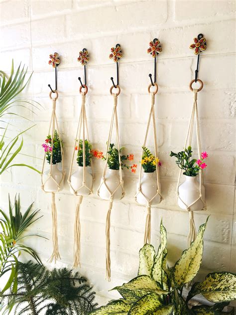 Mini basic macrame plant hangers – VioletVibes