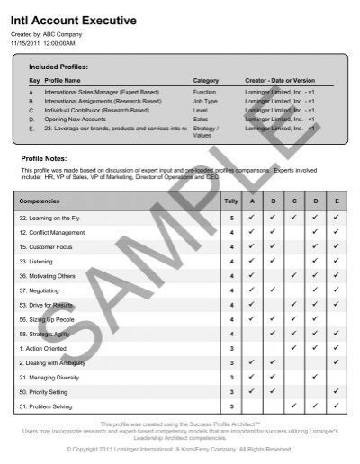 Lominger Competency Model 的图像结果
