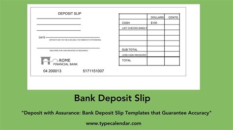 Wells Fargo Deposit Slip Printable