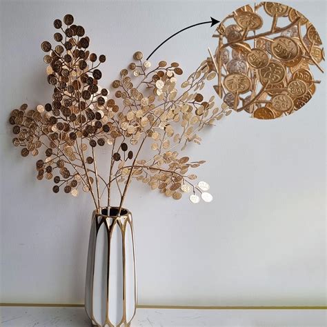 Buy Art Street Artificial Flower Plants Golden Eucalyptus Leaf, Indoor ...