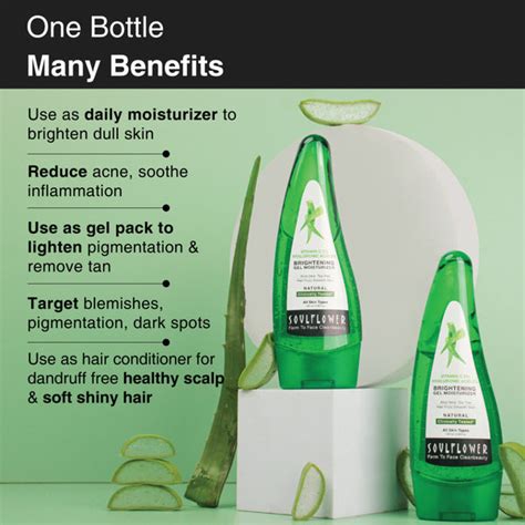 Aloe Vera Gel with Vitamin C & Tea Tree for Frizzy Hair & Dandruff Fre ...