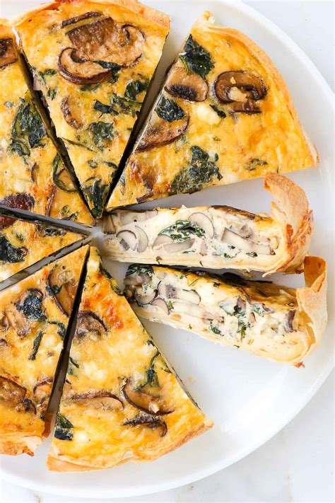 Spinach Mushroom Feta Quiche – Goodness Avenue