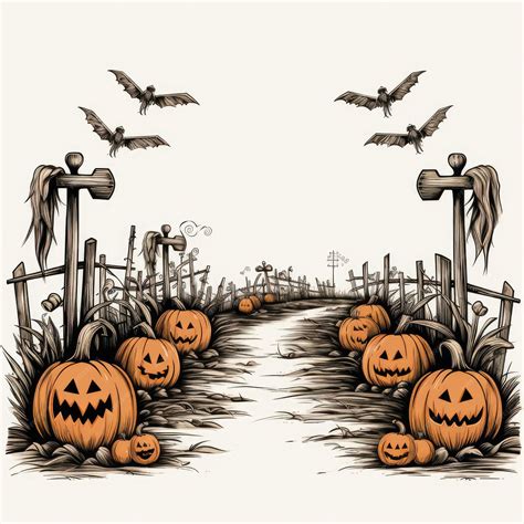 Premium AI Image | Charming Monochrome Pumpkin Patch Signs Black and ...
