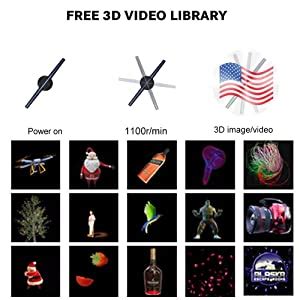 MICROWARE Portable LED 3D 5D 4K Holographic Projector Hologram Player ...