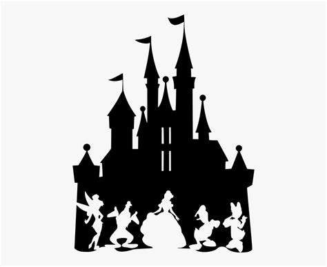 Tinkerbell Clipart Castle - Walt Disney Castle Silhouette , Free ...