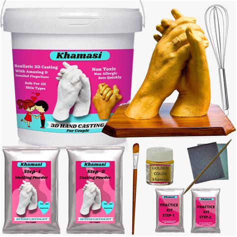 Khamasi Hand Casting Kit | 3D Couple Casting Kit, Hand Mould Kit 3D ...