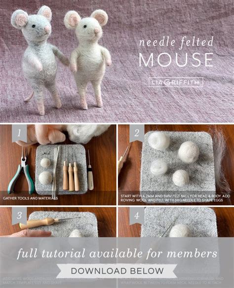 Image result for Needle Felt Mouse Tutorial