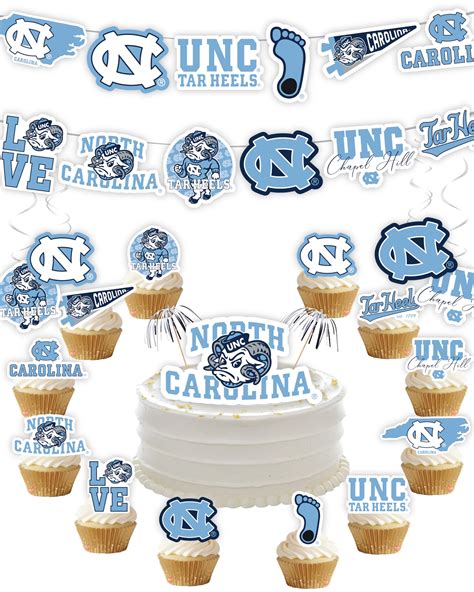 Amazon.com: North Carolina Party Supplies (42 Pieces) University of ...