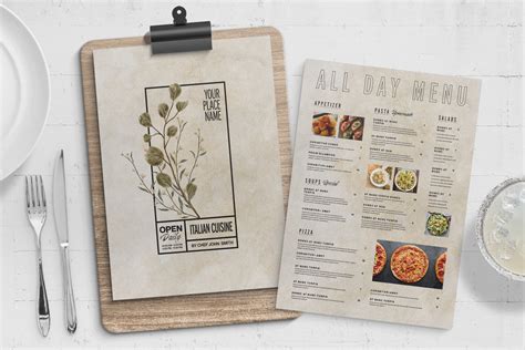 Menu Sheet 的图像结果