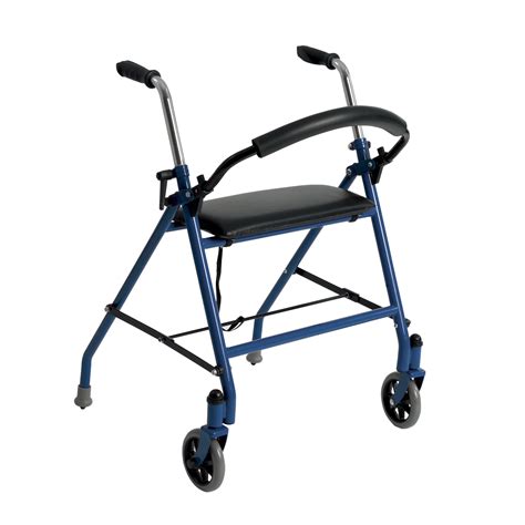 Drive Medical Two Wheeled Walker with Seat, Blue - Walmart.com