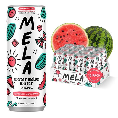 Mela Water - Natural Watermelon Juice Drink, Hydrating Antioxidant with ...