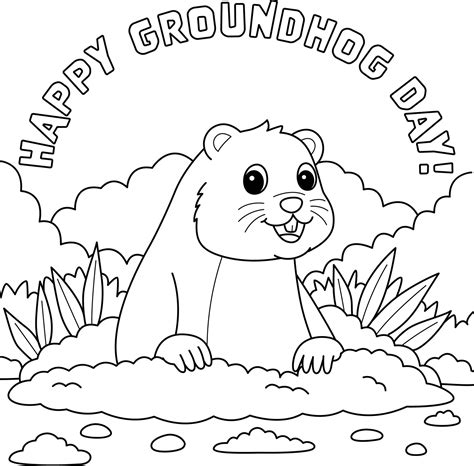 Groundhog Coloring Pages For Kids