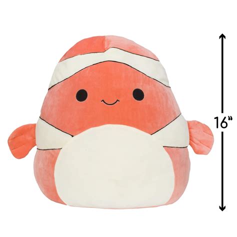 Squishmallow Official Kellytoy Plush 16" Ricky The Clownfish- Ultrasoft ...