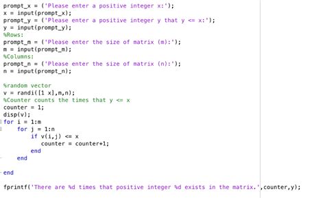 Image result for Matrix Example Number Print MATLAB