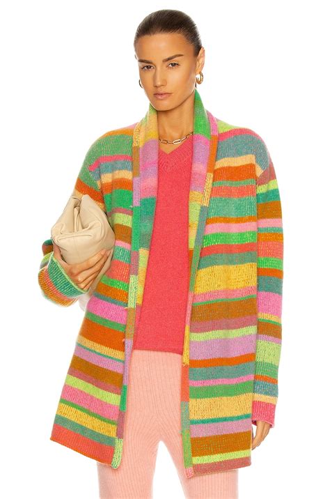 The Elder Statesman Cashmere Striped Italy Smoking Jacket in Limon ...