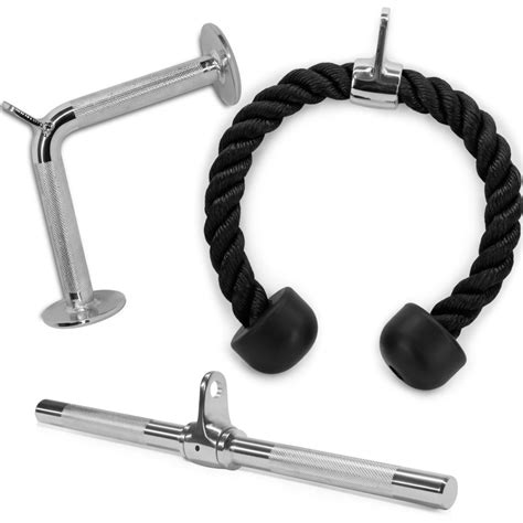 Buy Yes4All Combo Tricep Rope, V-Shaped Bar & Revolving/Rotating ...