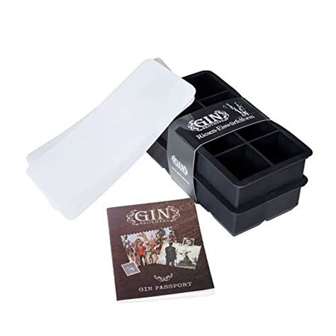 Buy Set of 2 XXL Ice Cube Moulds for 8 Ice Cubes, 5 x 5 cm Ice Cubes, 8 ...