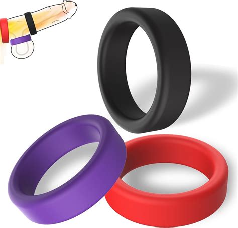 Amazon.com: AVVOLG Silicone Penis Ring Kit, Cock Rings for Men, Adult Sex Toys, Stretchy Male ...