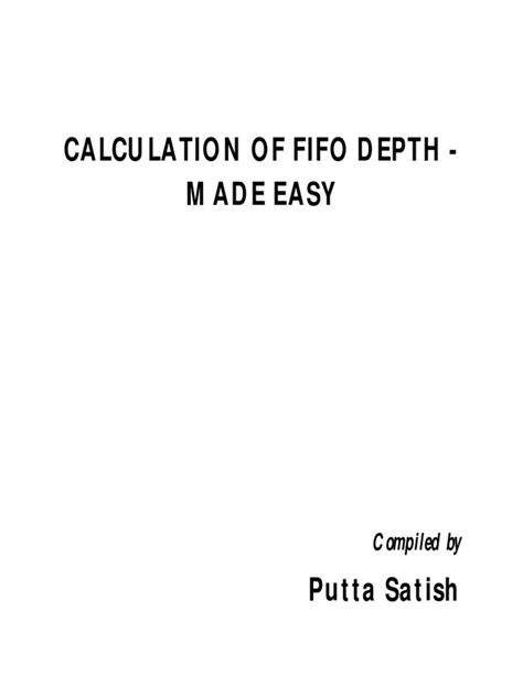 Image result for FIFO Depth Calculation