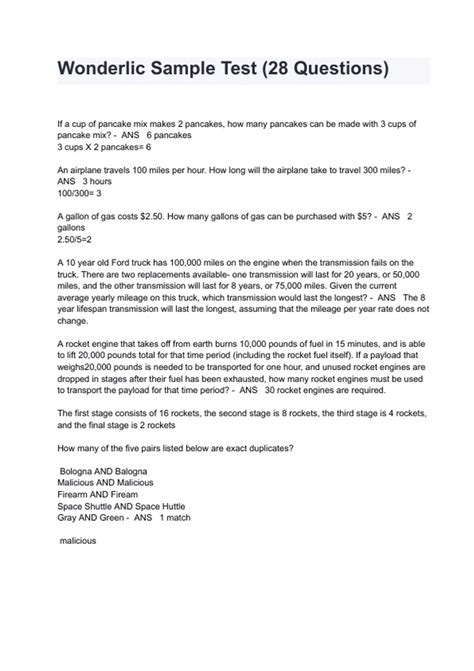 Image result for Wonderlic Test Questions