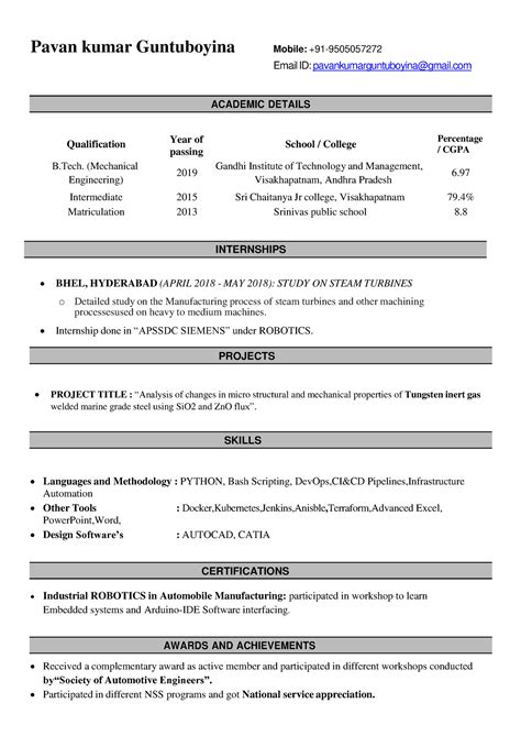Pavan resume 2 - ssjhjjsjsa - Pavan kumar Guntuboyina Mobile: +91 ...