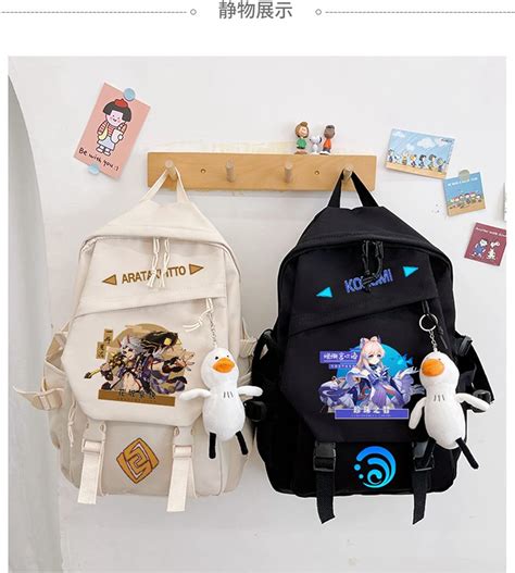 Buy Genshin Impact Zhongli Cosplay Backpack Anime Backpacks for Teens ...